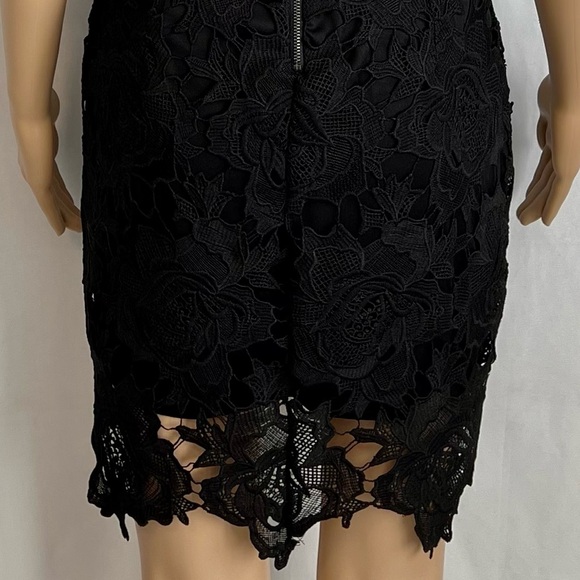 Lulus Black Lace Sheath Dress Holiday Party Dress Size XS - Picture 8 of 12